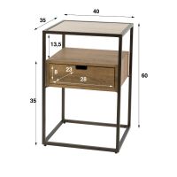 Fraaai Warner nachtkastje keramiek - beige