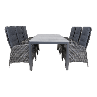 Tuintafel castilla onbonte 220x100 cm - antraciet