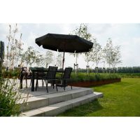 Parasol Libra houtlook Ø3mtr - grijs