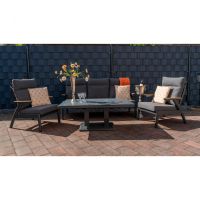 Loungestoel Florence Alu - zwart