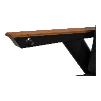 Loungestoel Florence Alu - zwart