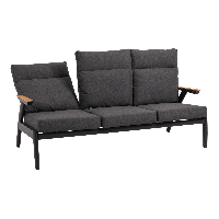 Loungebank Florence Alu - antraciet