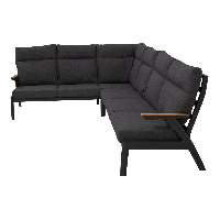 Loungehoekset Florence Alu - antraciet
