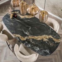 Douglas eettafel deens ovaal 180 cm - fossil zwart