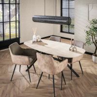 Fraaai Dexter Deens ovale eettafel - 180 cm - keramiek