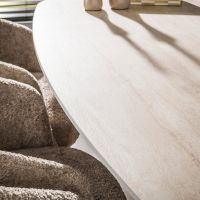 Fraaai Dexter eettafel Deens ovaal 215 cm keramiek - beige