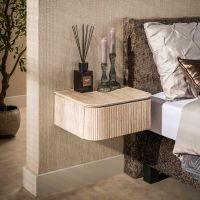 Fraaai Dexter nachtkastje zwevend 1 lade - keramiek travertin