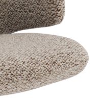 Nøra Modu draaistoel | grijs metaal onderstel | stof Monza - beige