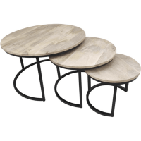 Jayden houten bijzettafel set van 3 van het woonmerk Les