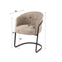 Fraaai Robina armstoel - hoven zand