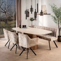 Fraaai Ramon eetkamerbank 180 cm alura - zand