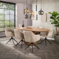 Fraaai Diego eetkamerstoel - alura zand