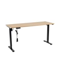 DS4U Verstelbaar bureau met verlichting - naturel