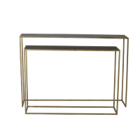 Boca side table goud/mat zwart | set van 2 van het woonmerk Light & Living