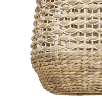 Tripoli hanglamp Ø37.5x58 cm rotan naturel/wit van het woonmerk Light & Living