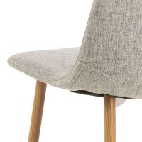 Oda eetkamerstoel | naturel oak onderstel | stof Nesia - lichtgrijs