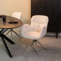 Lasse eetkamerstoel stof - naturel