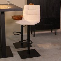 Juul barkruk verstelbaar 88-113 cm stof - naturel