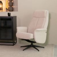 Label51 Bergen draaibare fauteuil bouclé - naturel
