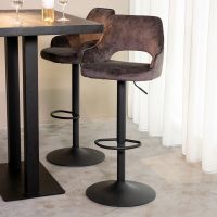 Label51 Fer barkruk velours