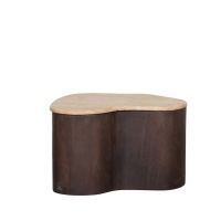 Davi bijzettafel espresso mangohout - 50 cm