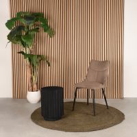 Label51 Novan bijzettafel mangohout 35 cm - zwart