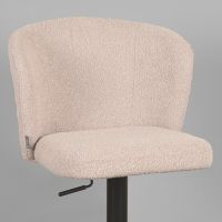 Label51 Wave barkruk verstelbaar 85-110 cm stof - naturel