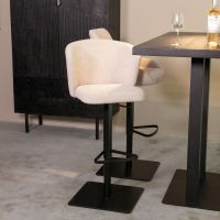 Label51 Wave barkruk verstelbaar 85-110 cm stof - naturel