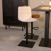 Juul barkruk verstelbaar 88-113 cm stof - naturel