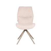 Label51 Comfy eetkamerstoel bouclé naturel - taupe onderstel