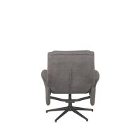 Bergen fauteuil + hocker - antraciet