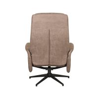 Bergen fauteuil mirco suede + hocker - taupe