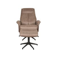 Bergen fauteuil mirco suede + hocker - taupe