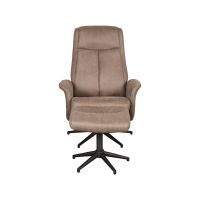 Bergen fauteuil mirco suede + hocker - taupe