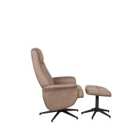 Bergen fauteuil mirco suede + hocker - taupe