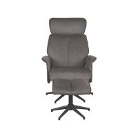 Label51 Verdal fauteuil cosmo + hocker - antraciet