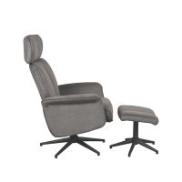 Label51 Verdal fauteuil cosmo + hocker - antraciet
