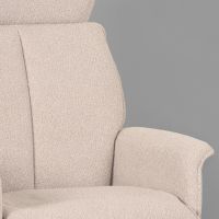 Label51 Verdal fauteuil bouclé - naturel + hocker