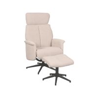 Label51 Verdal fauteuil bouclé - naturel + hocker