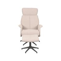 Label51 Verdal fauteuil bouclé - naturel + hocker