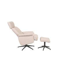 Label51 Verdal fauteuil bouclé - naturel + hocker