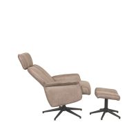 Verdal fauteuil micro suede + hocker - taupe
