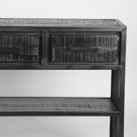 Label51 Chili sidetable mangohout zwart 115x30x75 cm