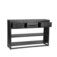 Label51 Chili sidetable mangohout zwart 115x30x75 cm