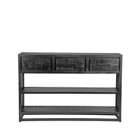 Label51 Chili sidetable mangohout zwart 115x30x75 cm