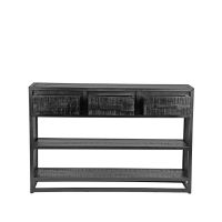 Label51 Chili sidetable mangohout zwart 115x30x75 cm