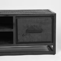 Label51 Chili tv-meubel mangohout zwart 120x45x40 cm