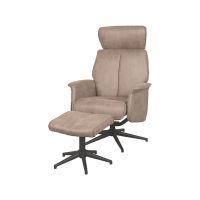 Verdal fauteuil micro suede + hocker - taupe