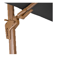 Zweefparasol VirgoFlex houtlook Ø3,5mtr - grijs