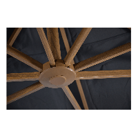 Zweefparasol VirgoFlex houtlook 3x3mtr - grijs